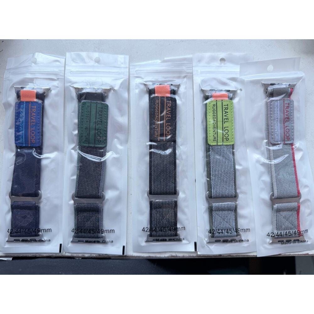 Travel Loop Rugged adventure Apple Watch Bands 42,44,45,49. NWT 5 Pack
